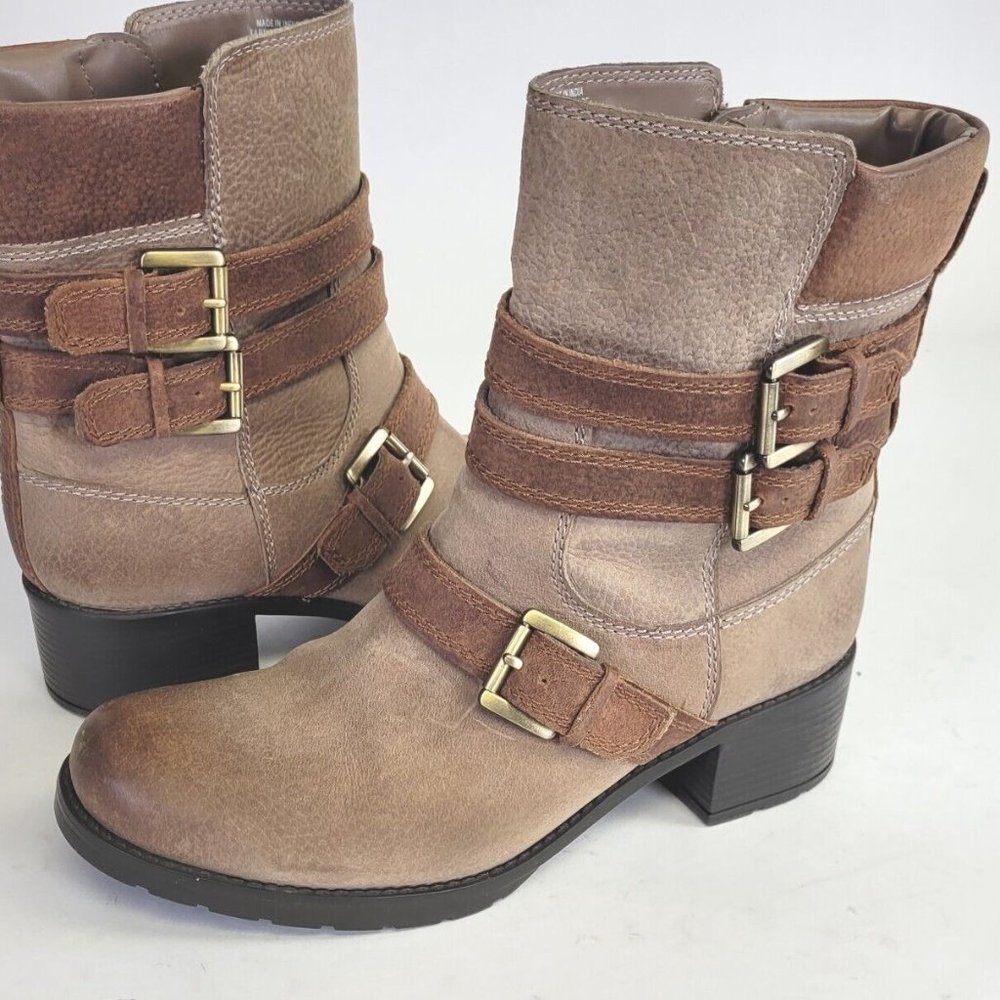 Rockport Womens Boots Size 8.5 Rola Buck Adiprene Technology Brown Ankle Booties